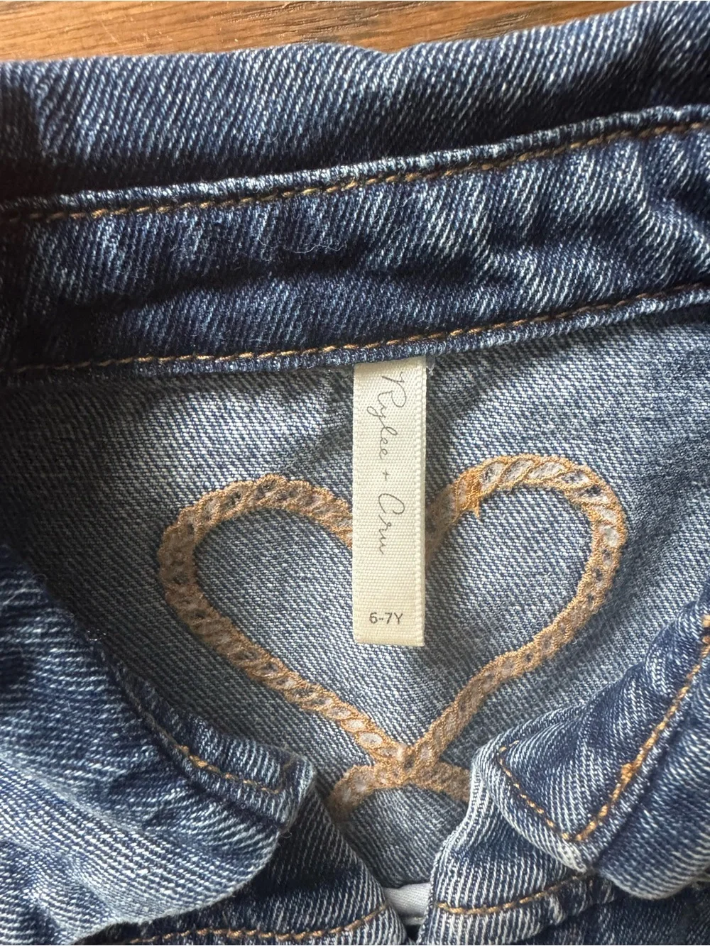 Rylee + Cru Utility Romper Indigo Denim Girls 6-7
